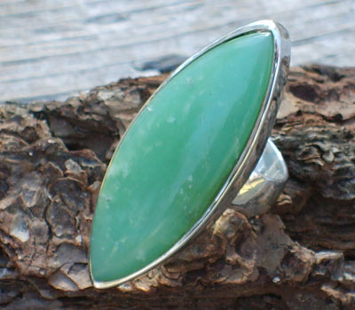 Ring Green Chalcedony  - sz 8